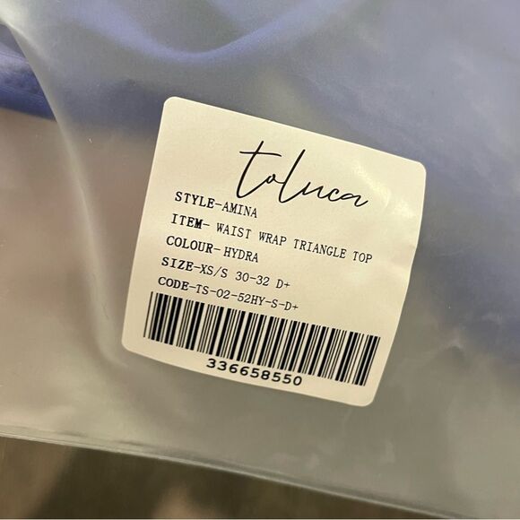 NWT Toluca Amina Bikini Top Waist Wrap Triangle Hydra Size XS/S - Picture 3 of 6